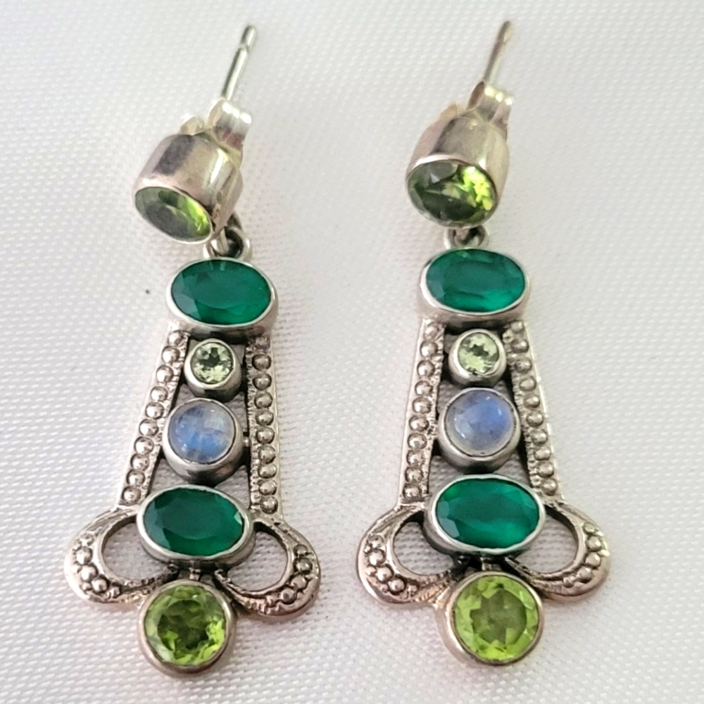 Nicky Butler multigemstone sterling silver earrings
